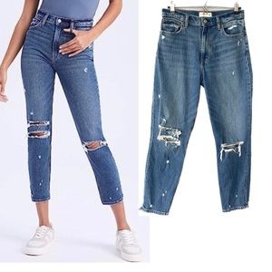Abercrombie & Fitch The Mom HIgh Rise Distressed Jean Size 8